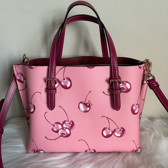 Coach Mollie Tote 25 With Cherry Print - Picture 3 of 11